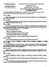 Đề kiểm tra chất lượng chuyên môn giáo viên THCS môn Hóa học - Năm học 2016-2017 - Sở GD & ĐT Vĩnh Phúc